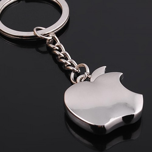 New Arrival Novelty Souvenir Metal Apple Key Chains Creative Keychain Key Ring Trinket 